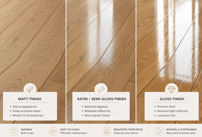 "Beautiful hardwood flooring installation showcasing rich wood grain and warm tones in a modern living space."